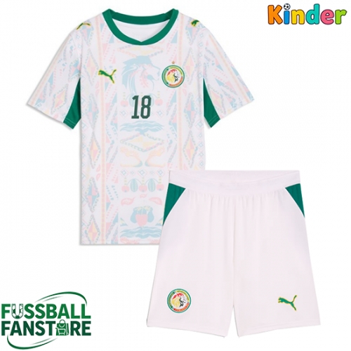 Senegal Ismaila Sarr #18 Replik Heimtrikot Kinder WM 2026 Kurzarm (+ Kurze Hosen)